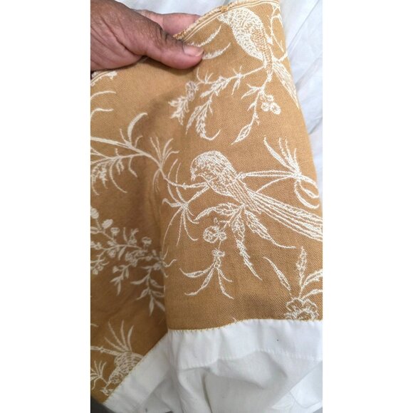 Abercrombie & Fitch White & Gold Embroidered Tiered Dress Ruffled Straps Smocked - Picture 8 of 8